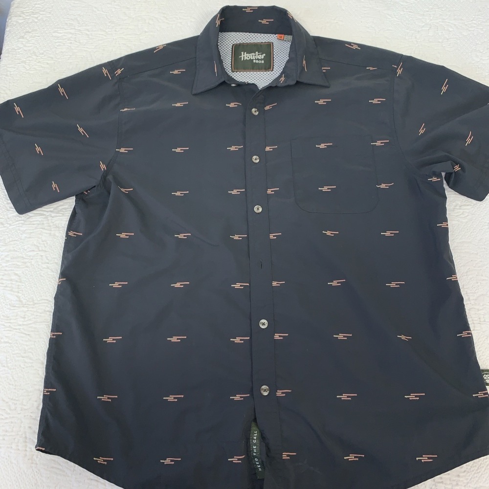 Howler Brothers Airwave Short Sleeve Vented Button‎ Up Shirt Mens Med READ